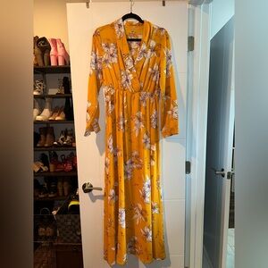 Floral Yellow Maxi Dress